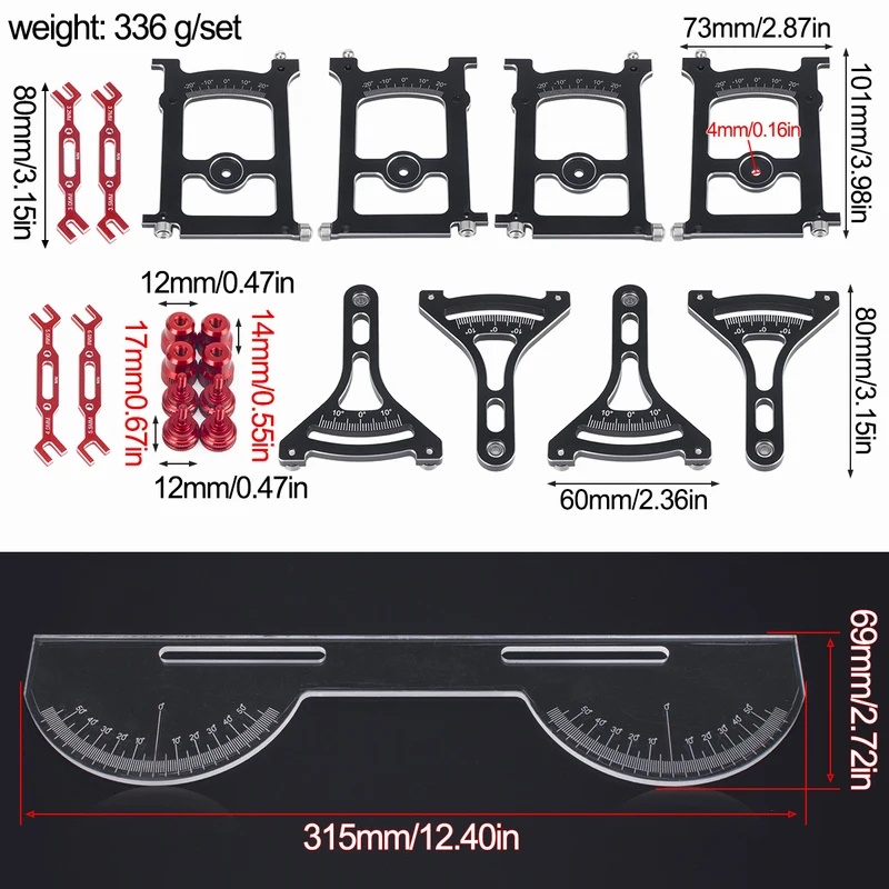 Rc Hobby Tools - Set di Strumenti di Misurazione per