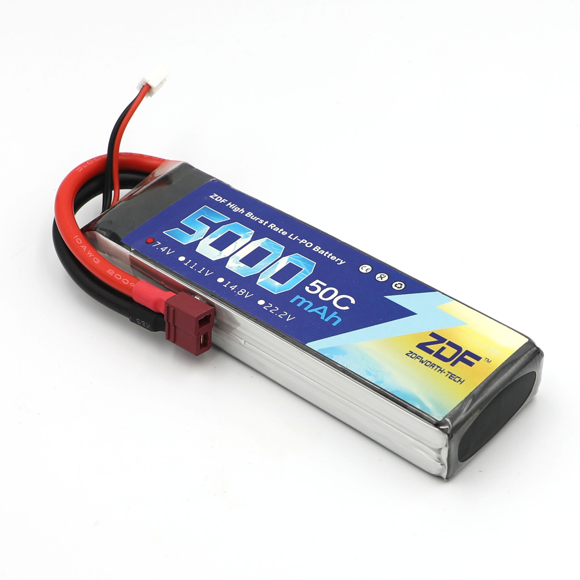 Rc Hobby Jet - ZDF RC Lipo Batteria 7.4V 5000mah